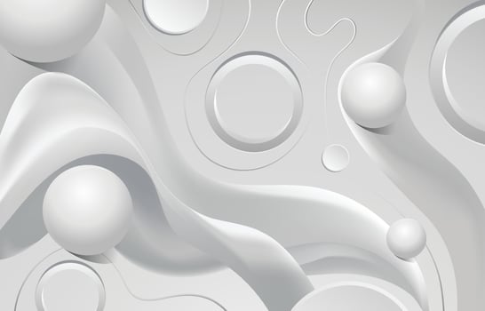 3D White Balls and Curve Background vector