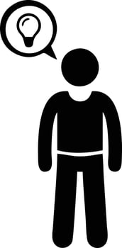 Idea solution icon symbol vector image. Illustration of the creative innovation concept design. EPS 10