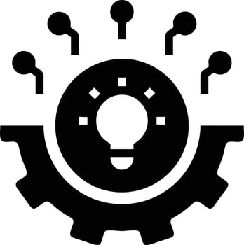 Idea solution icon symbol vector image. Illustration of the creative innovation concept design. EPS 10