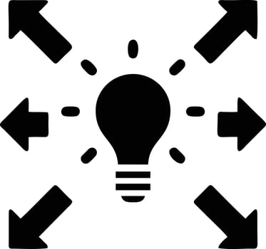 Idea solution icon symbol vector image. Illustration of the creative innovation concept design. EPS 10