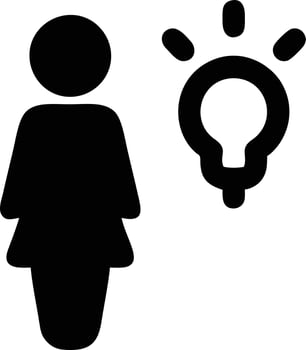 Idea solution icon symbol vector image. Illustration of the creative innovation concept design. EPS 10