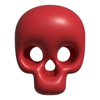 3d icon of skull bone png
