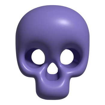 3d icon of skull bone png