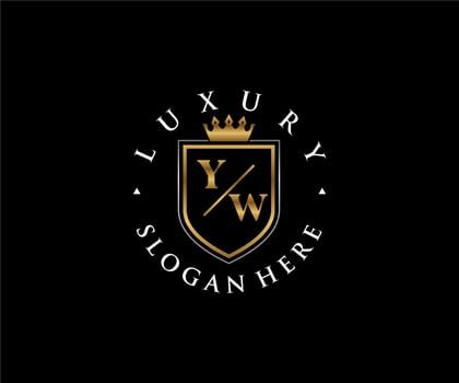 Initial YW Letter Royal Luxury Logo template in vector art for Restaurant, Royalty, Boutique, Cafe, Hotel, Heraldic, Jewelry, Fashion and other vector illustration.