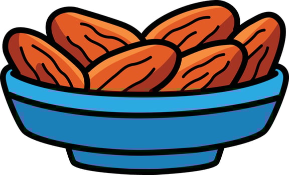 Dried Date Cartoon Colored Clipart Illustration vector