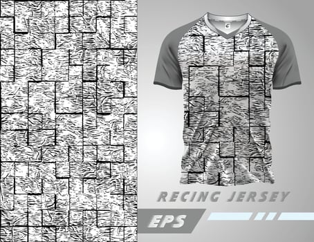 Modern soccer jersey template sport t-shirt design for racing, cycling, football, gaming, motocross vector