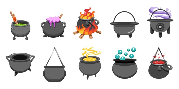 cauldron vector graphic clipart design