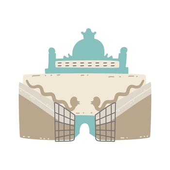 Taman Sari Water Castle royal garden of the Sultanate of Yogyakarta vector