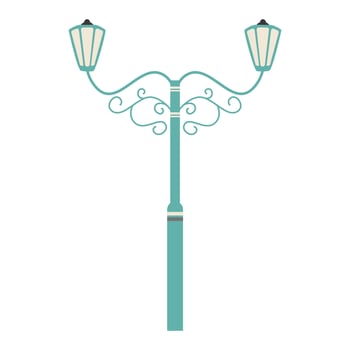 lamp in classic style for street lighting vector