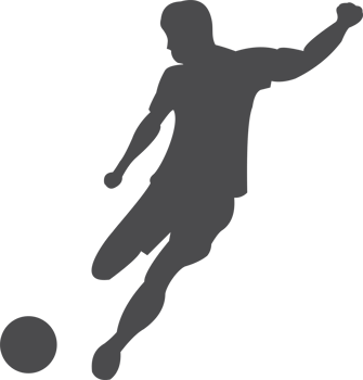 The man football player silhouette PNG