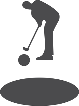 Golf player silhouette PNG
