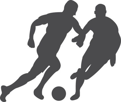 Football player team silhouette PNG