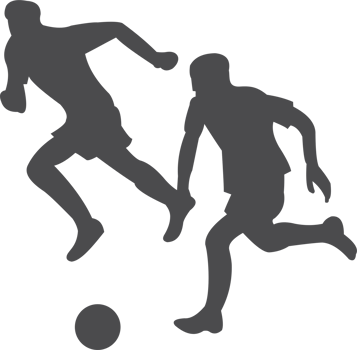 Football player team silhouette PNG