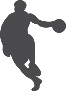 The man basketball player silhouette PNG