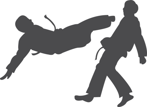 Taekwondo silhouette icon PNG