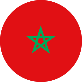 Morocco flag round shape PNG