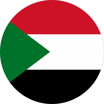 Sudan flag round shape PNG