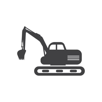 excavator icon logo vector illustration design
