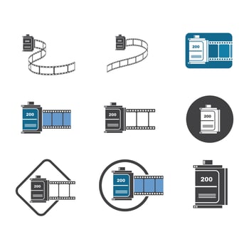 roll film strip vector illustration design