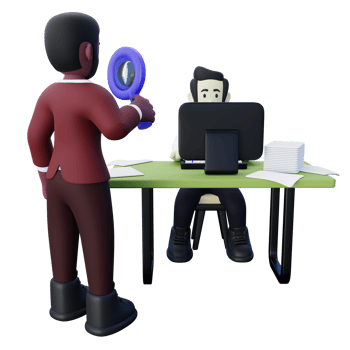 3d Illustration of New Employee on Probation Phase png
