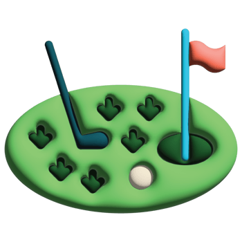 3d illustration golf in hotel png