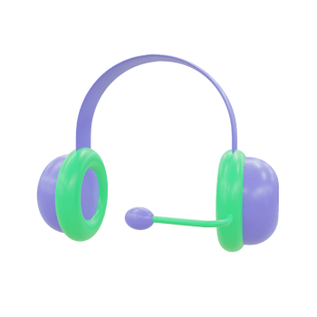 Headphone. 3d render png