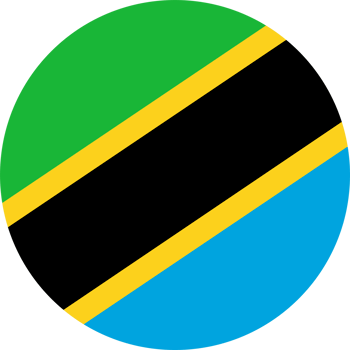 Tanzania  flag round shape PNG