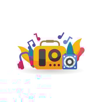 Music Flat Design Illustration vector