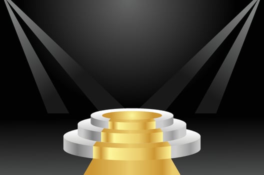 Awards Podium Ceremony Gradient Luxury Background vector
