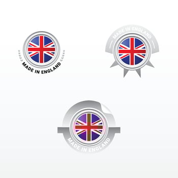 Made In England Elegant Label Product Design vector