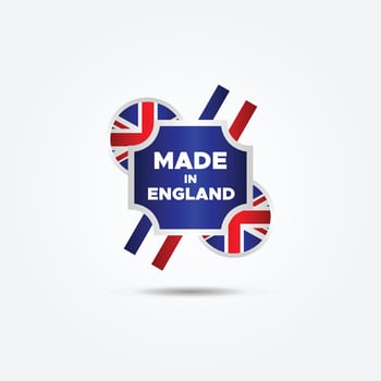 Made In England Elegant Label Product Design vector