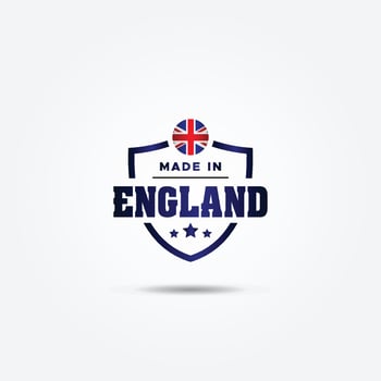 Made In England Elegant Label Product Design vector