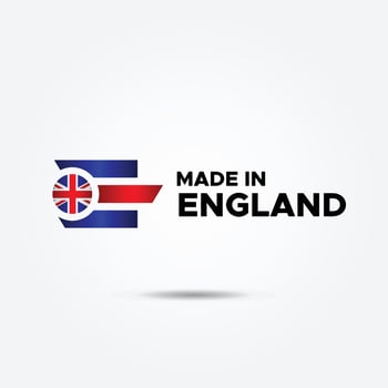 Made In England Elegant Label Product Design vector