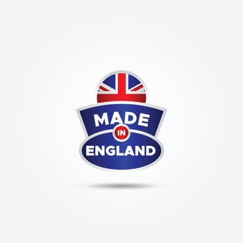 Made In England Elegant Label Product Design vector