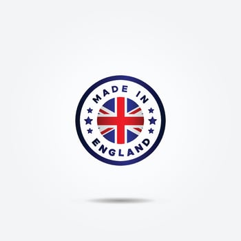 Made In England Elegant Label Product Design vector