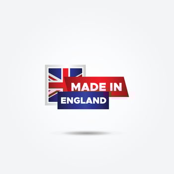 Made In England Elegant Label Product Design vector