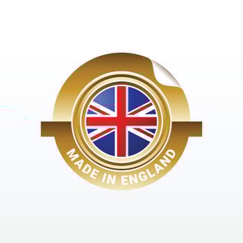 Made In England Elegant Label Product Design vector