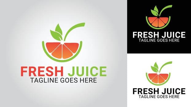Fresh Juice Business Vector Logo Design