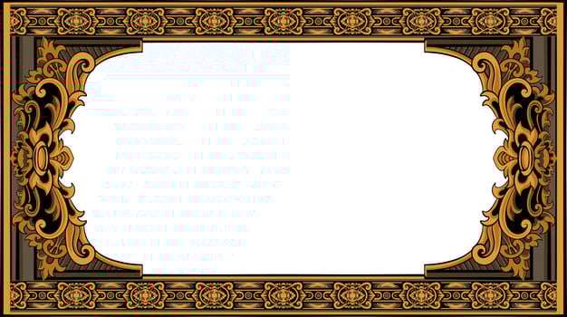 classic style frame vector design with fancy carved ornament