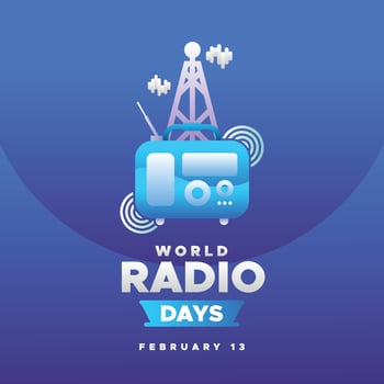 World Radio Day Design Background vector