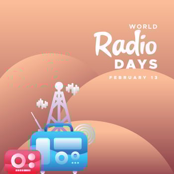 World Radio Day Design Background vector