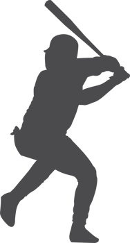 Baseball player silhouette PNG