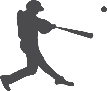 Baseball player silhouette PNG