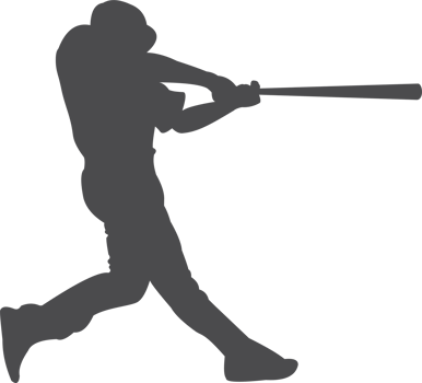 Baseball player silhouette PNG