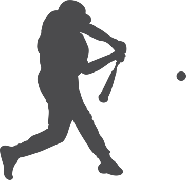 Baseball player silhouette PNG