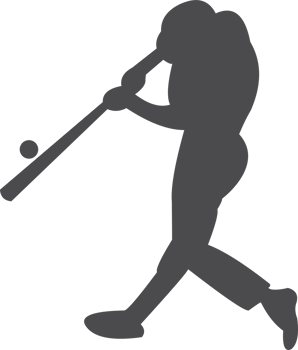 Baseball player silhouette PNG