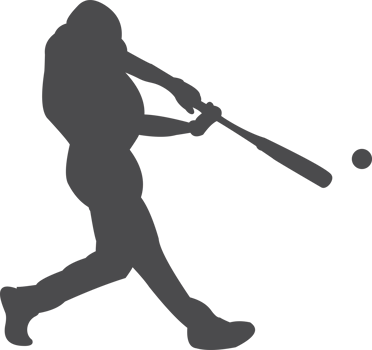 Baseball player silhouette PNG