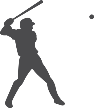 Baseball player silhouette PNG