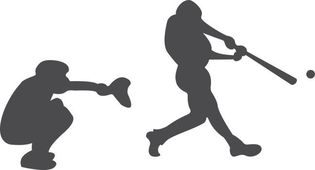 Baseball player  silhouette team png