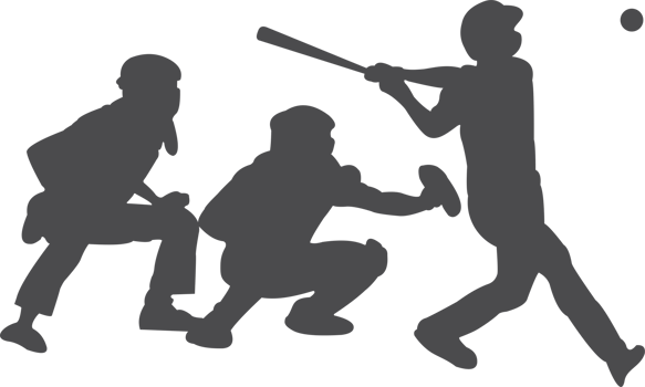 Baseball player  silhouette team png